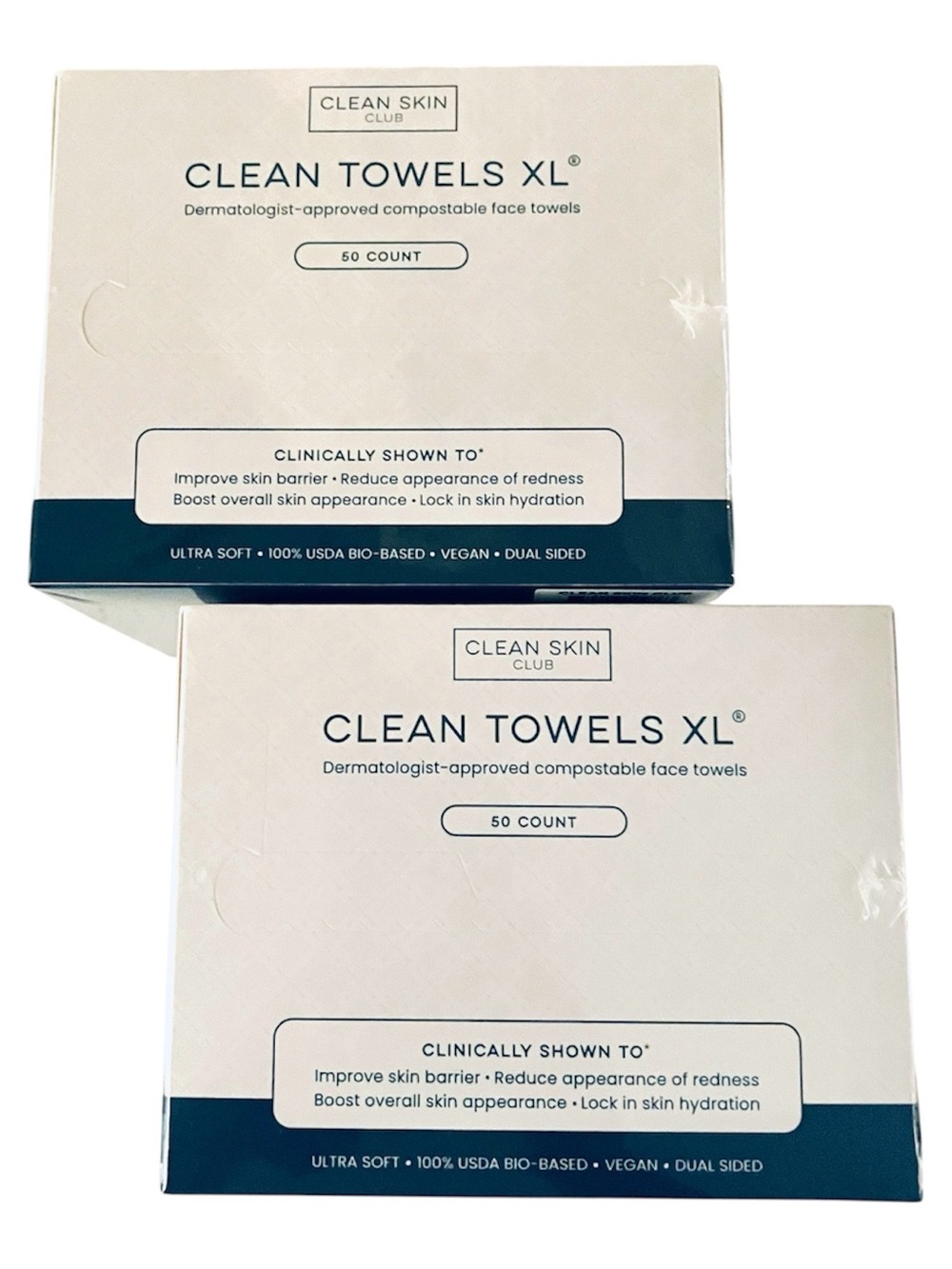 Clean Skin Club Clean Towels XL - 2pk | 50ct